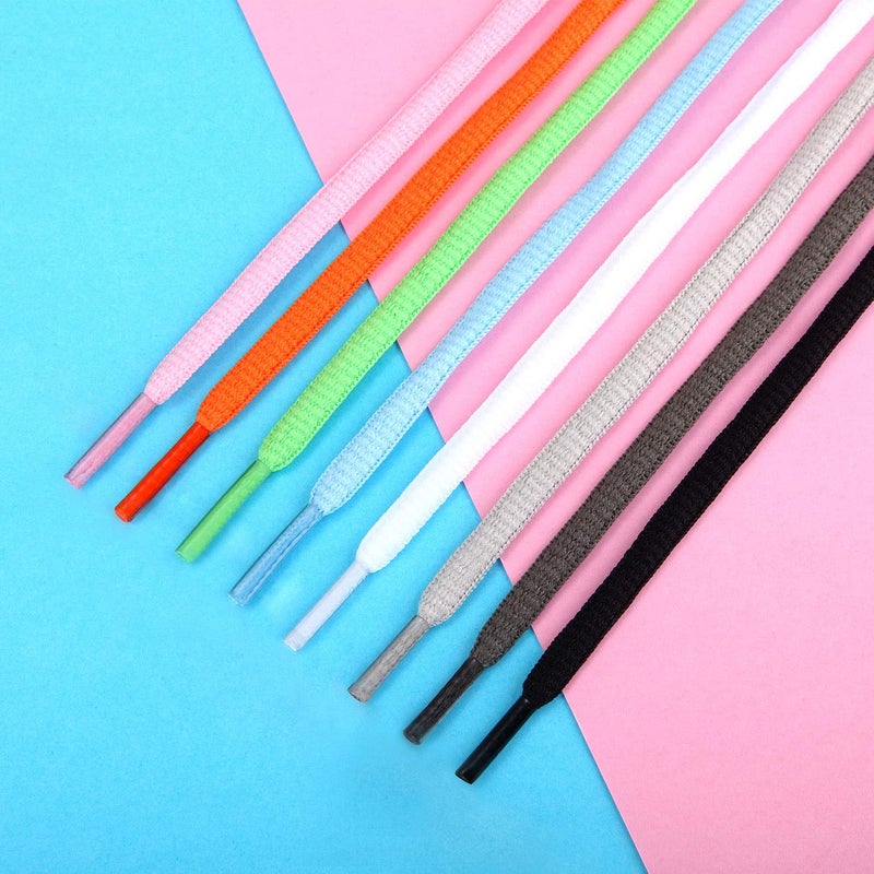 Handshop Half Round Shoelaces 1/4" - Oval Shoe Laces Replacements For Sneakers and Athletic Shoes Sports Neon Orange 63 inch (160cm) - Image 5